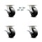 Service Caster 5 Inch Kingpinless Glass Filled Nylon Caster Set with Brakes and Swivel Locks SCC-KP30S520-GFNR-SLB-BSL-4 - alternate 1